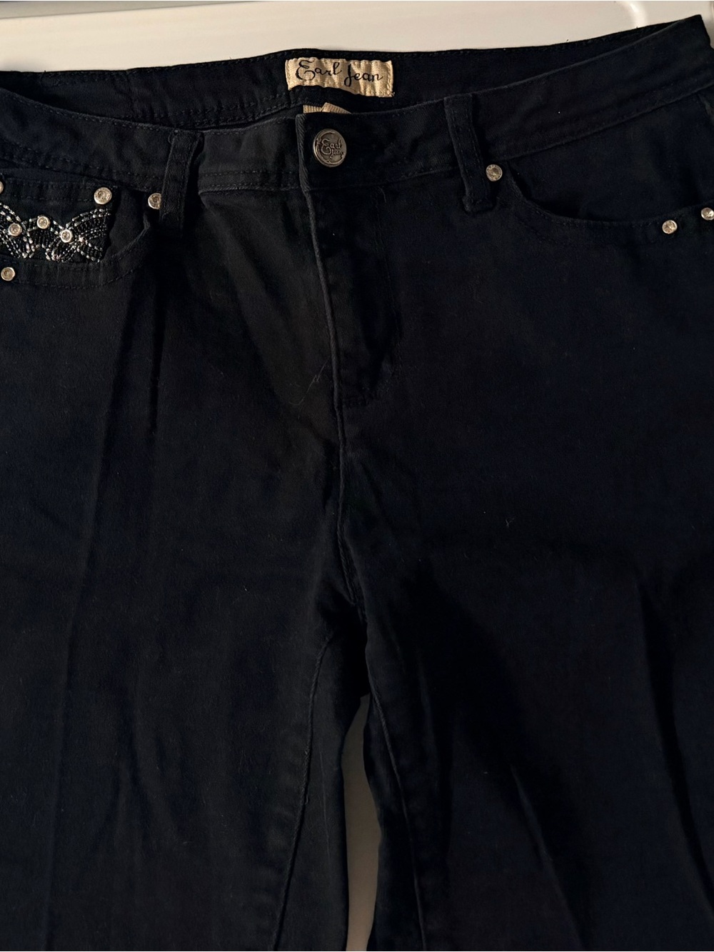 Earl Jeans Black Stretch Cotton Blend Jeans